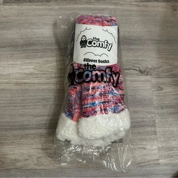 The Comfy Sleeper Sock Multicolor Slipper Socks cozy warm socks 6-10 - Picture 2 of 7